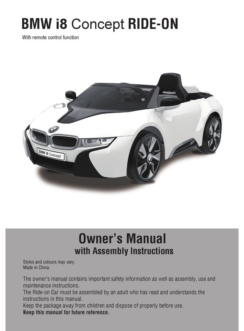 Zhejiang Jiajia Ride-On Co. BMW i8 Concept RIDE-ON Owner's manual with assembly instructions