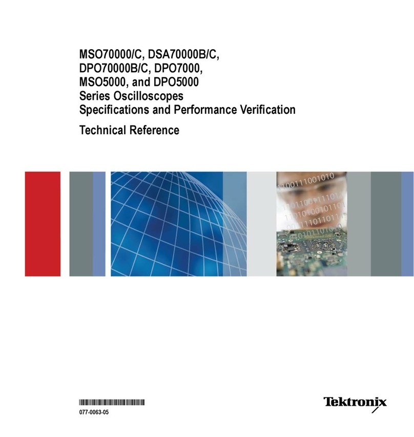 Tektronix MSO70000 Series Use and care manual