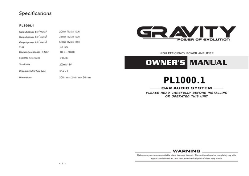 GRAVITY PL1000.1 owner's manual