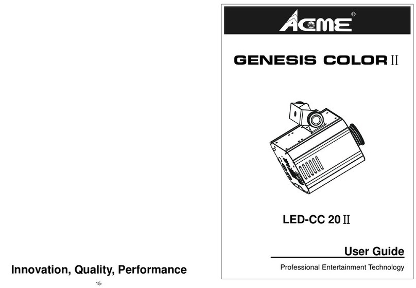 ACME GENESIS COLOR II User manual ACME GENESIS COLOR II User manual