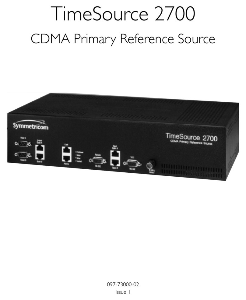 Symmetricom TimeSource 2700 manual