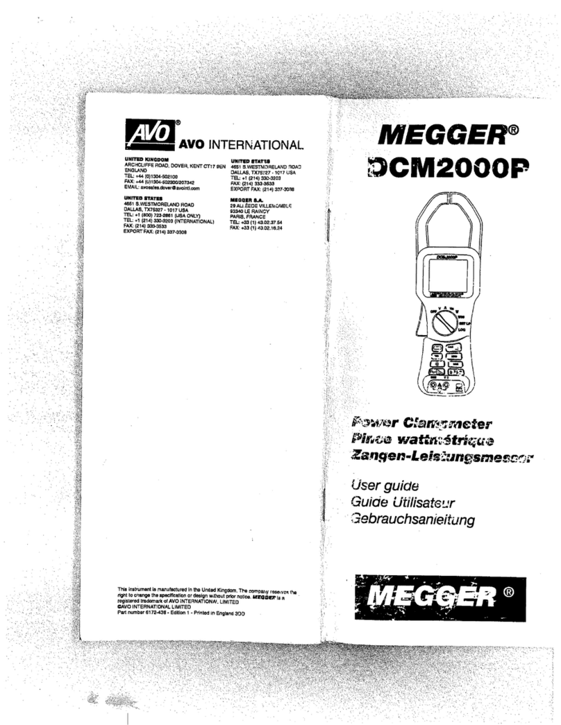 Megger DCM2000P User manual
