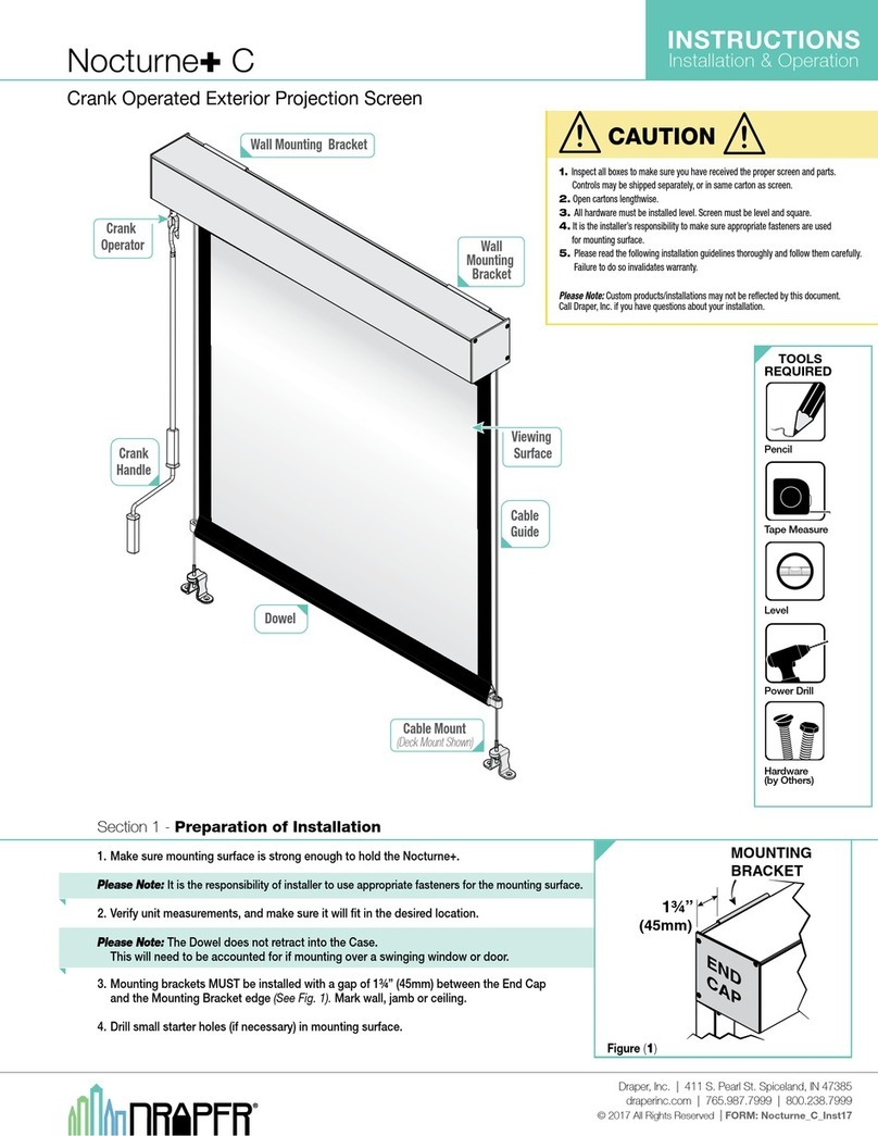 Draper nocturne+ c Installation instructions