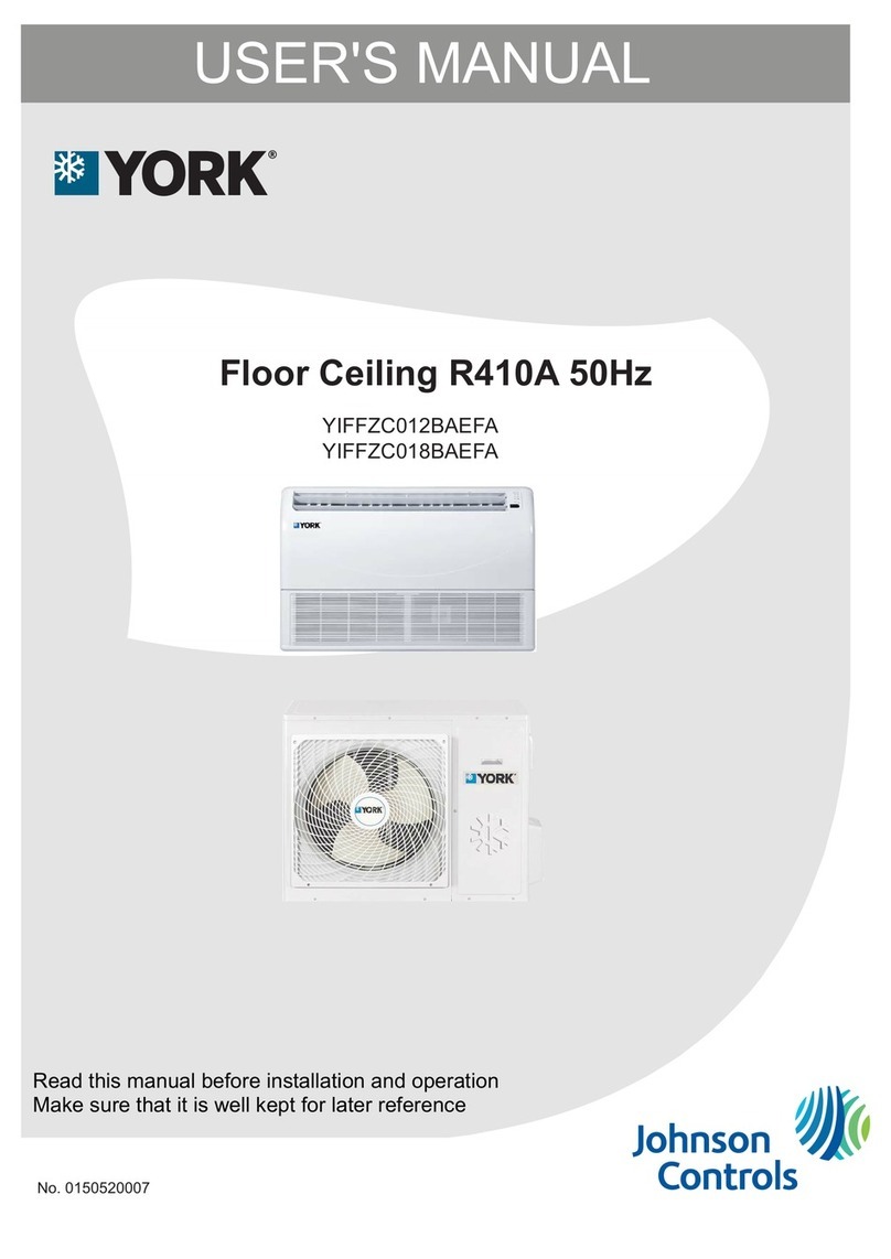 Johnson Controls YIFFZC012BAEFA User manual