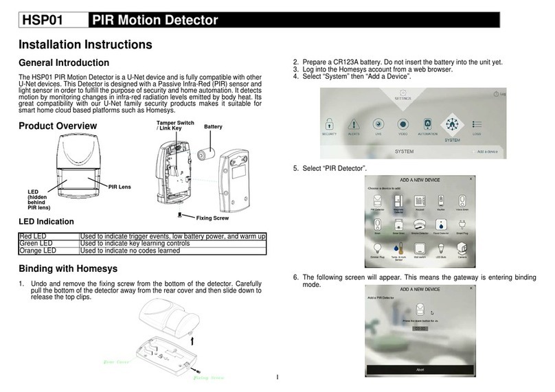EVERSPRING HSP01 installation instructions