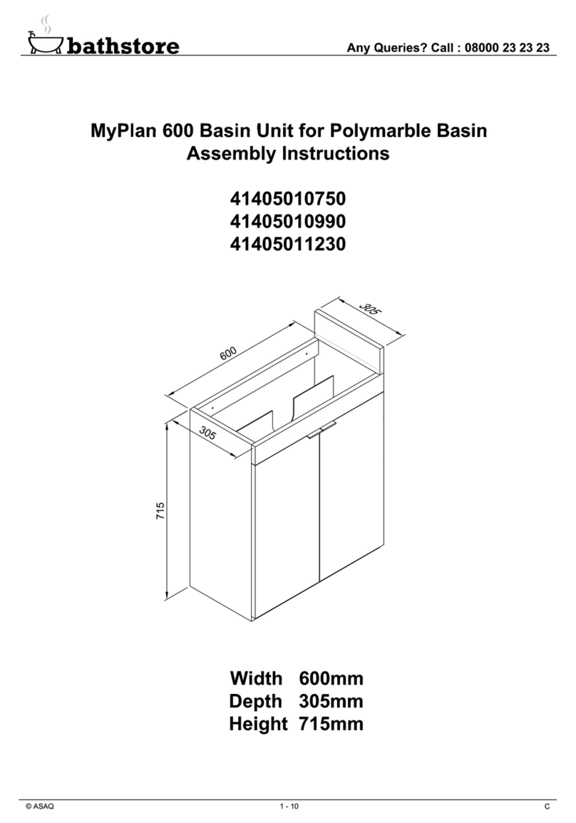 bathstore 41405010750 Assembly instructions