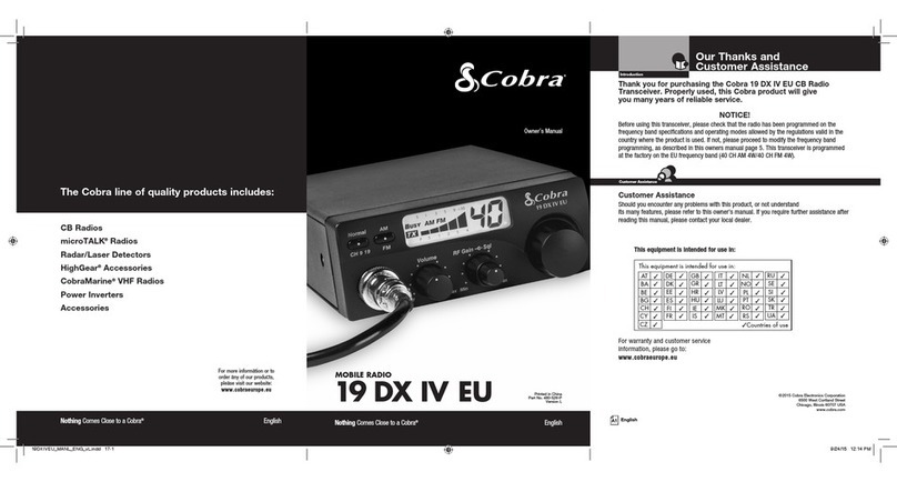 Cobra 19 DX IV owner's manual Cobra 19 DX IV owner's manual