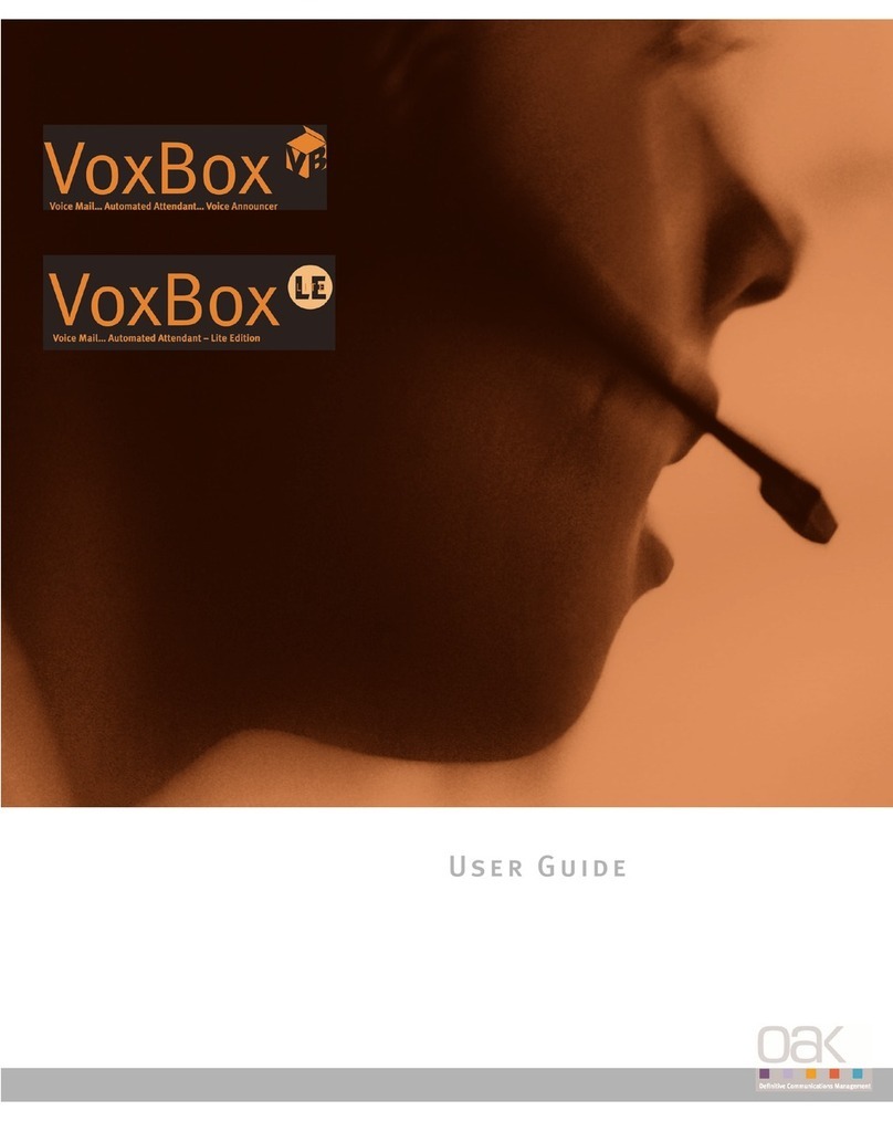 VoxBox Voice Announcer User manual