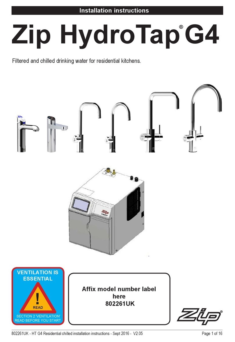 Zip Classic HydroTap G4 range installation instructions