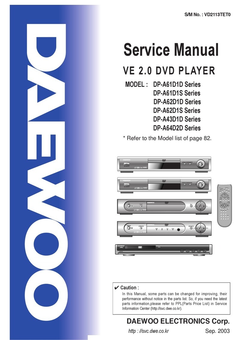 DAEWOO ELECTRONICS DP-A61D1D-AD Service manual