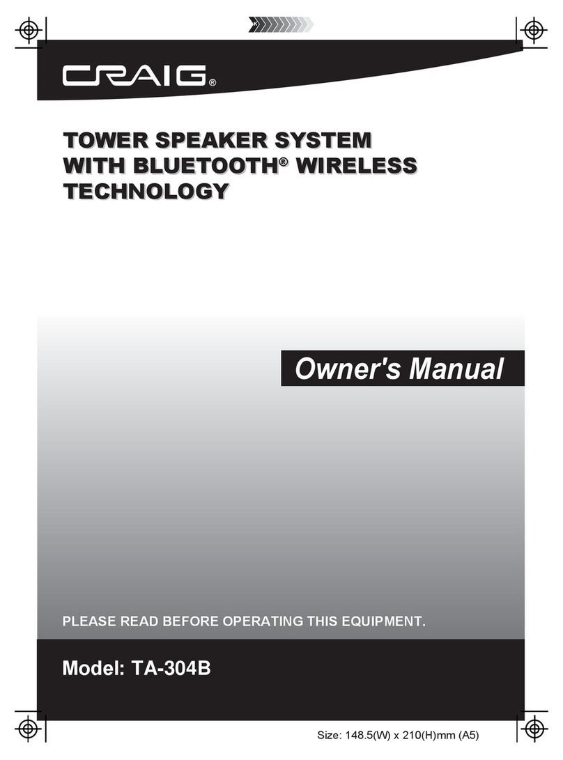 Craig TA-304B User manual