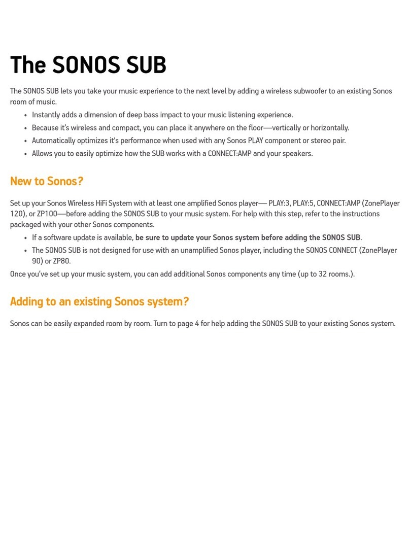 Sonos SUB User manual