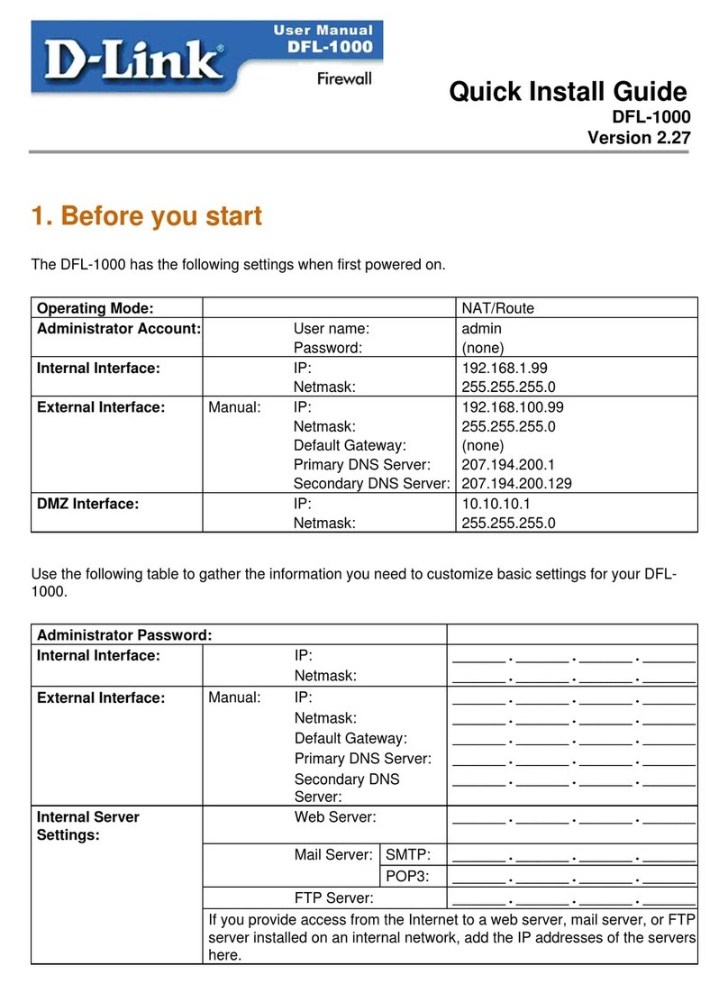 D-Link DFL-1000 User manual D-Link DFL-1000 User manual