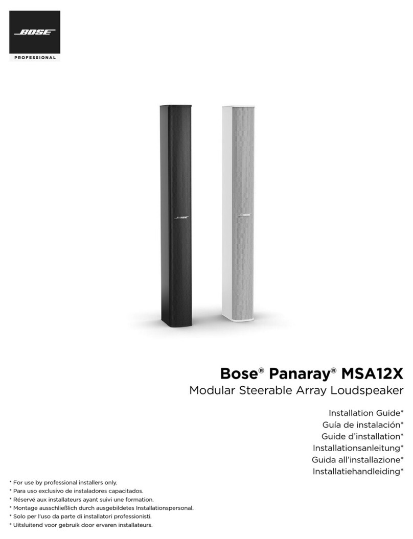 Bose Panaray MSA12X User manual