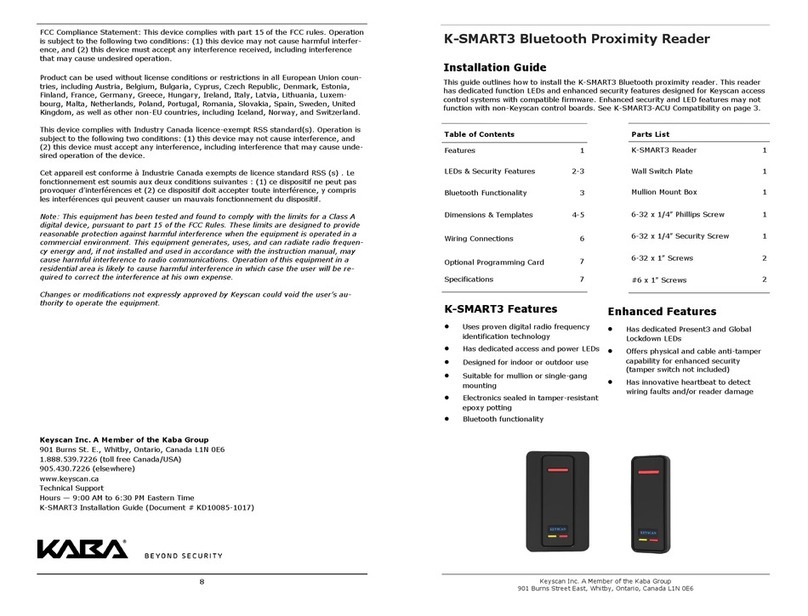 Kaba K-SMART3 installation guide