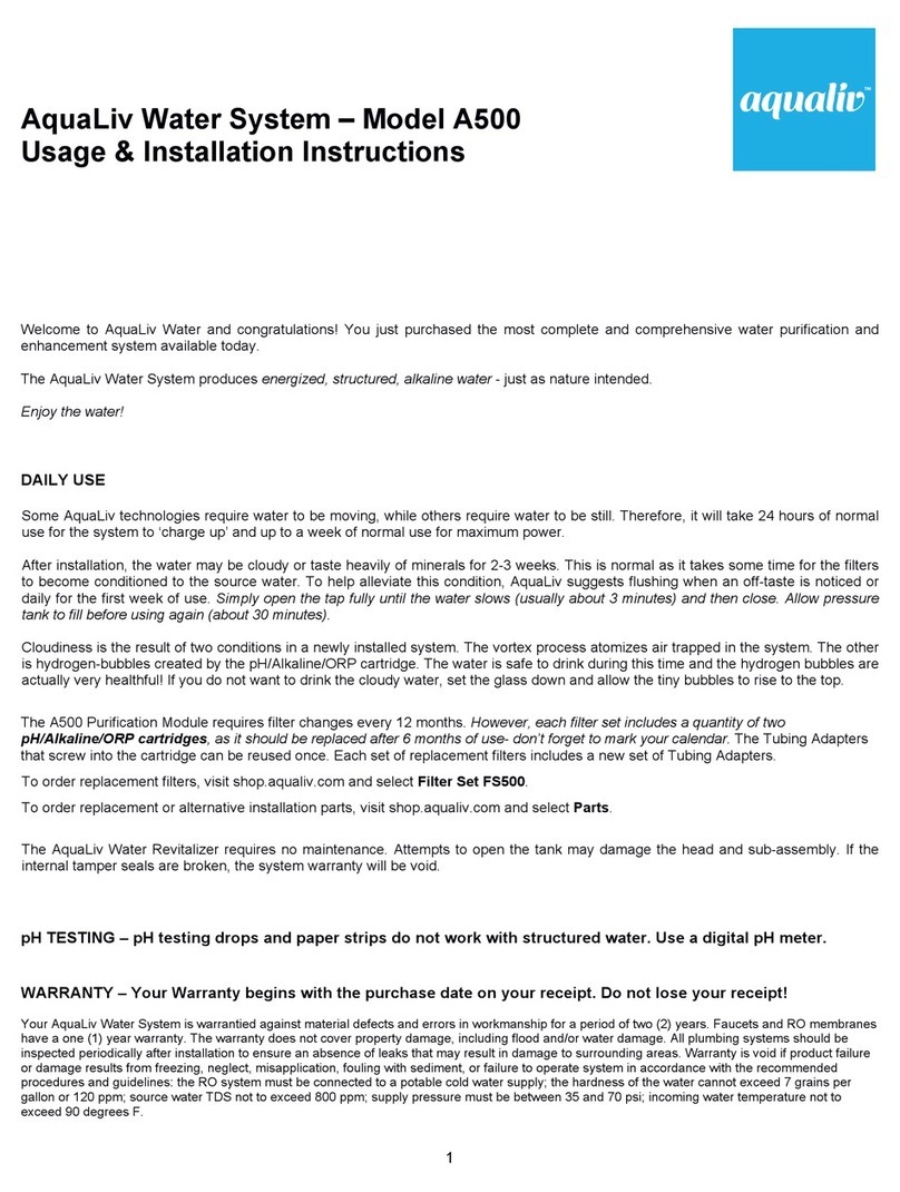 AquaLiv A500 User manual