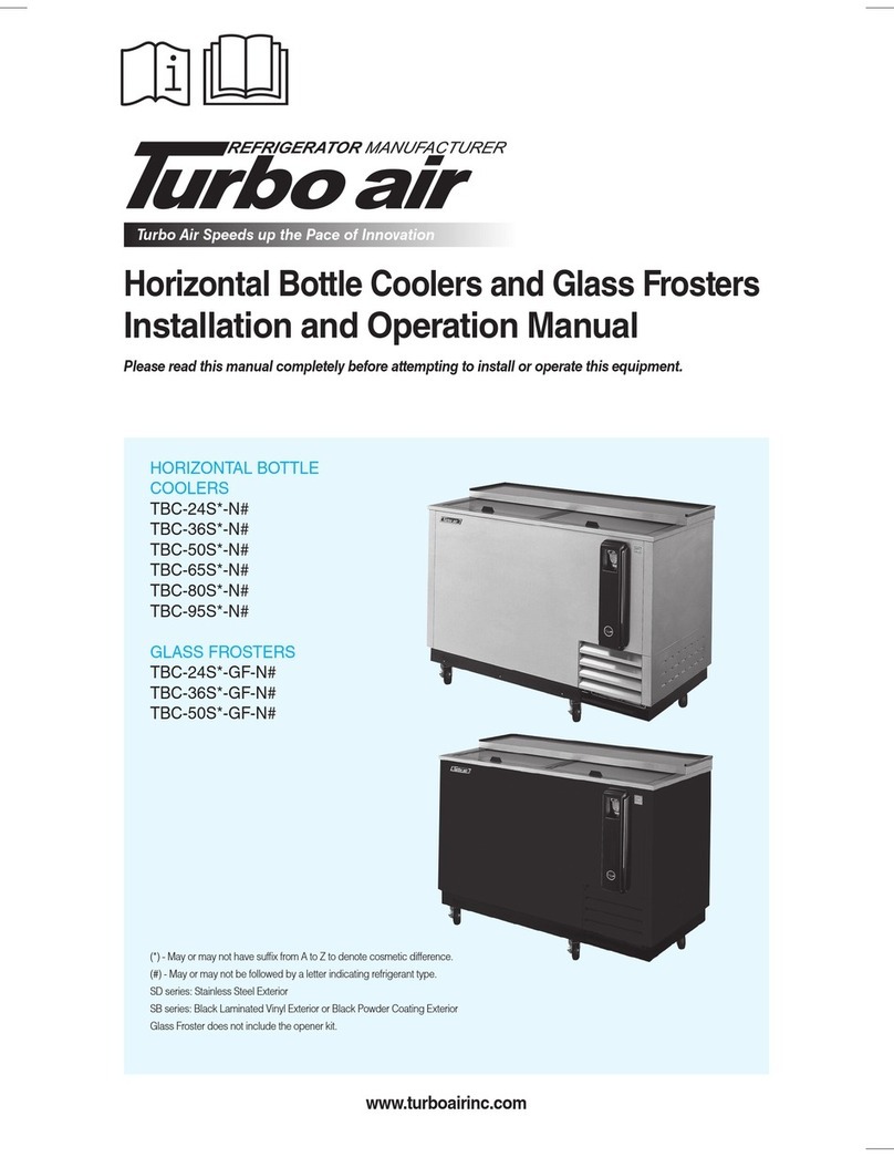 Turboair TBC-24Sx-N series Installation and operation manual