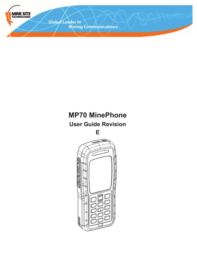 Mine Site Technologies MP70 MinePhone user guide