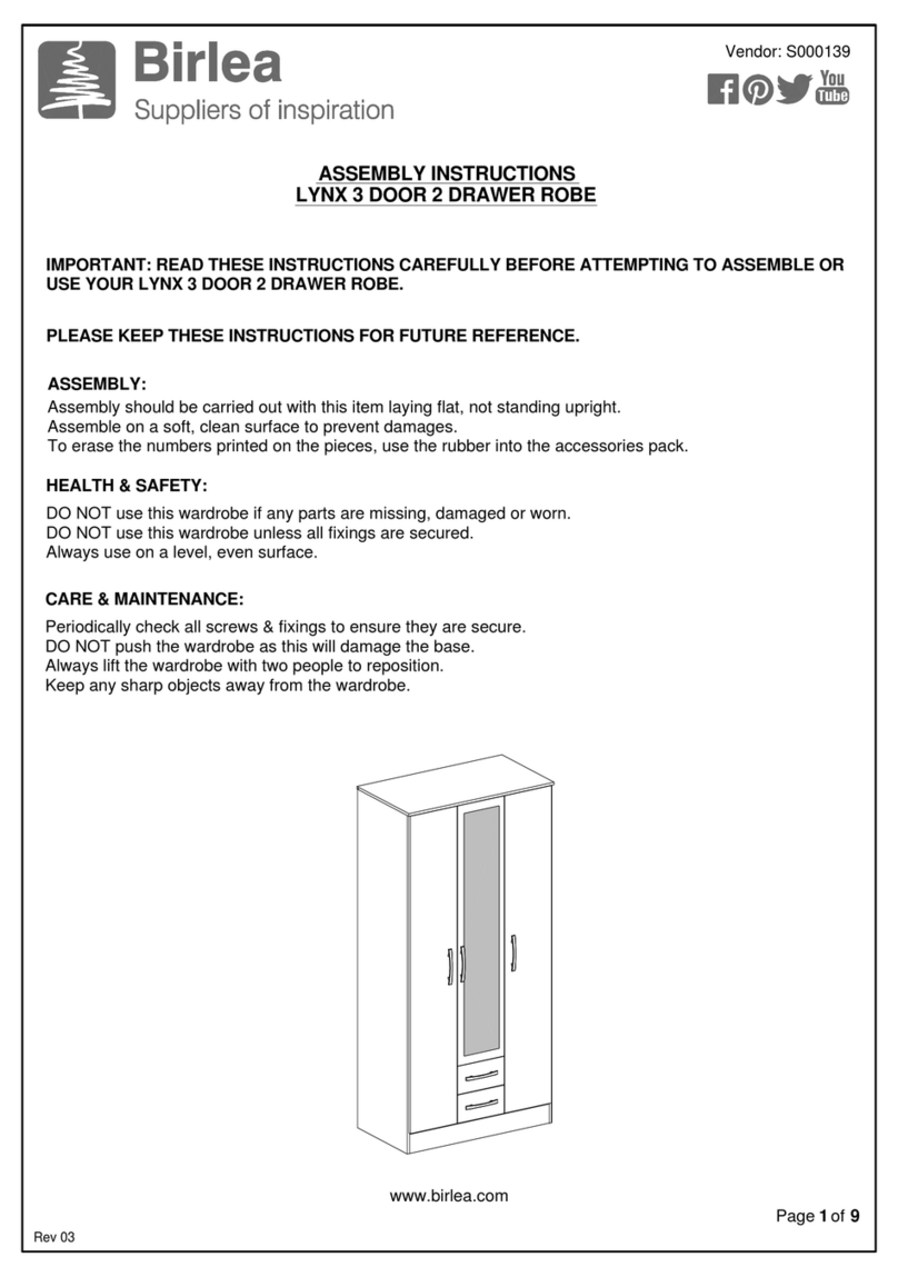 Birlea LYN3DCBLG User manual Birlea LYN3DCBLG User manual