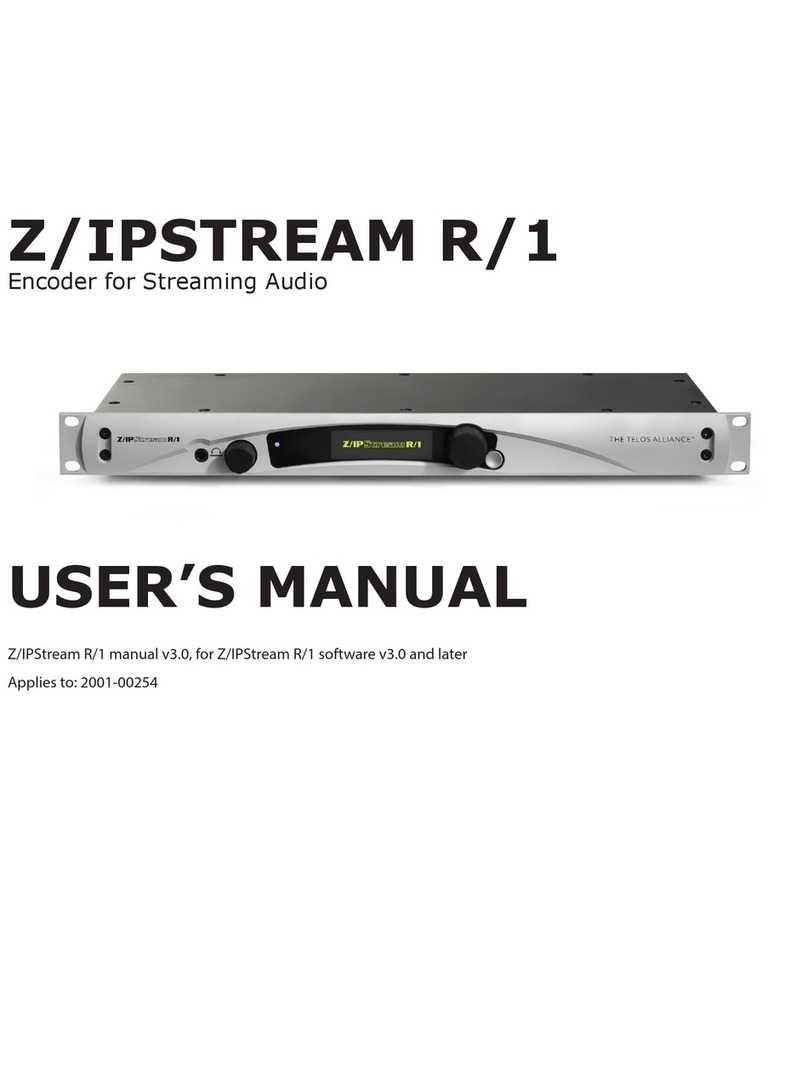 Telos Z/IPStream R/1 user manual
