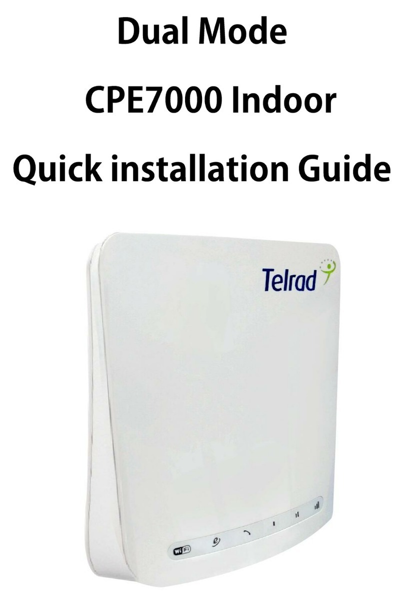 Telrad CPE7000 Indoor Quick installation guide