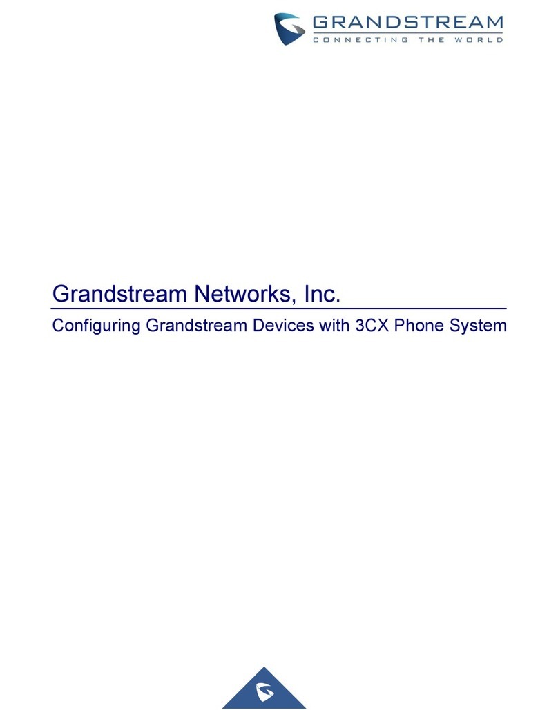 Grandstream Networks 3CX Instruction sheet Grandstream Networks 3CX Instruction sheet