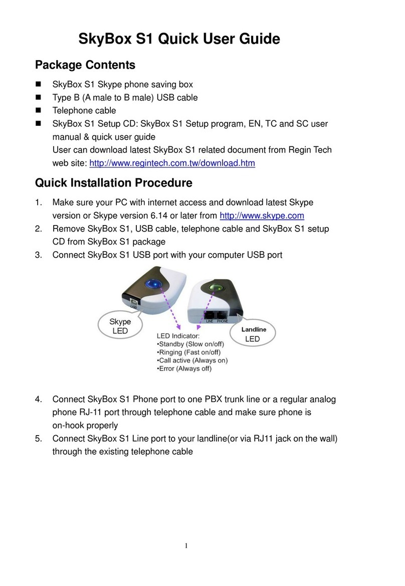 Regin Technology SkyBox S1 Quick user guide