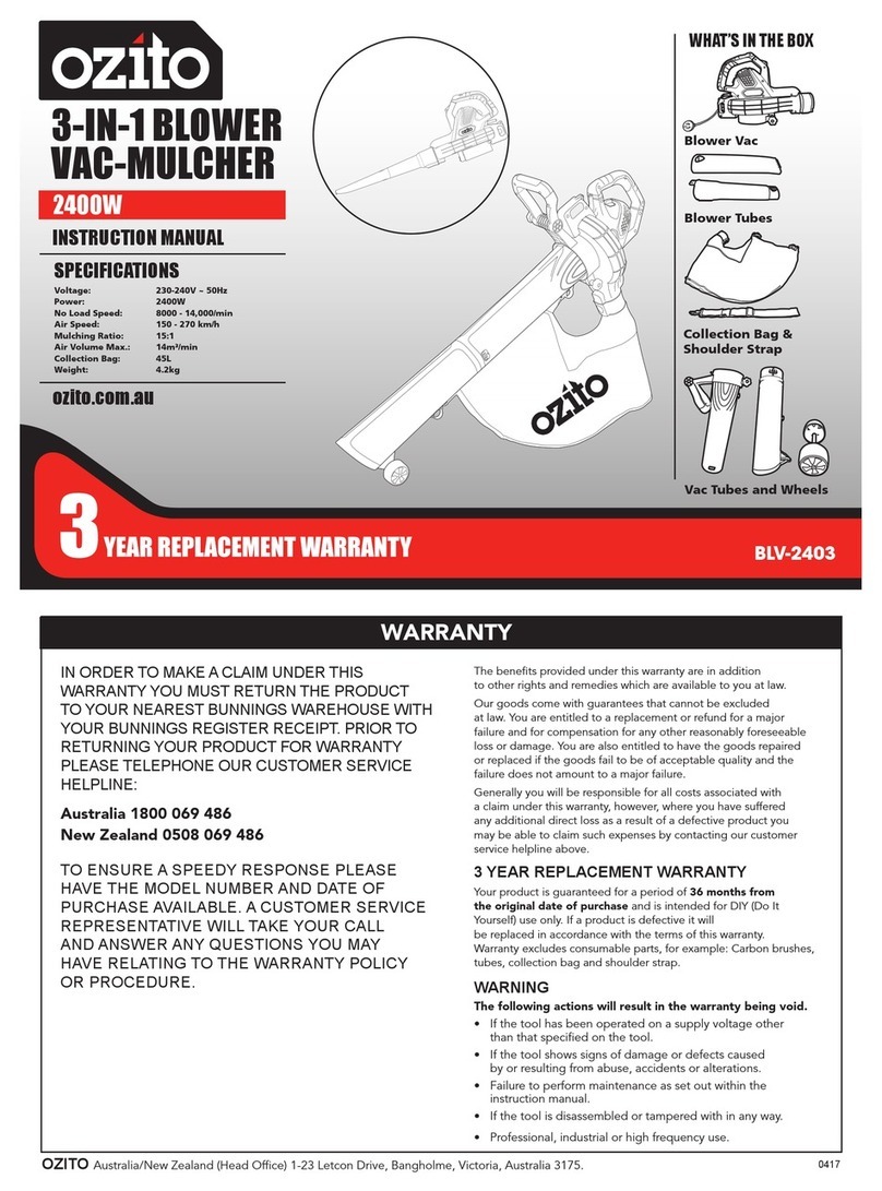 Ozito BLV-2403 User manual Ozito BLV-2403 User manual