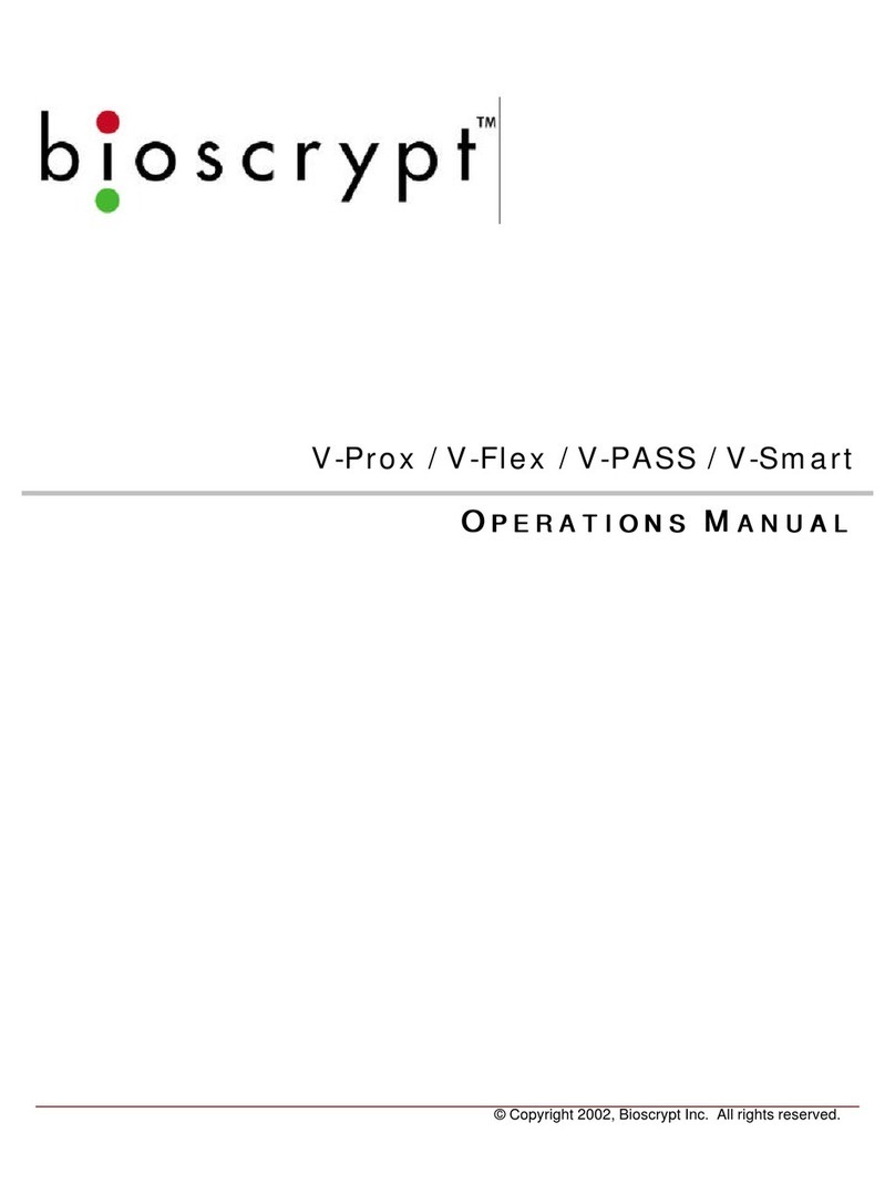bioscrypt V-Prox Operation manual