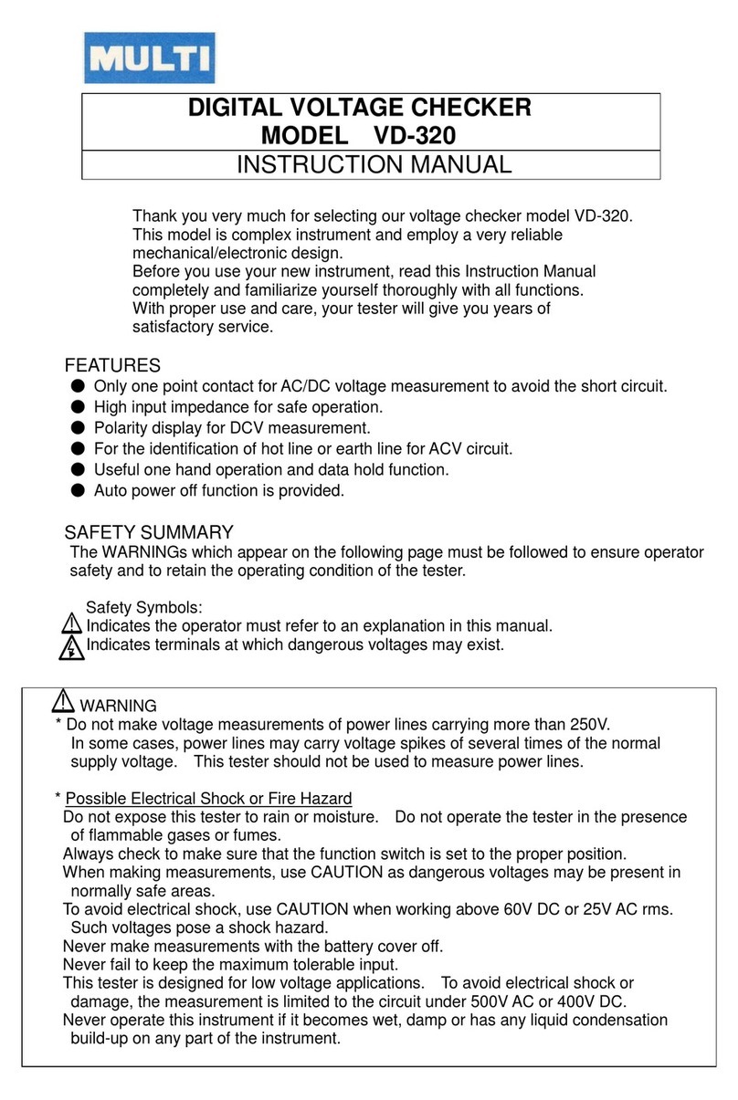 MULTI MEASURING INSTRUMENTS VD-320 instruction manual