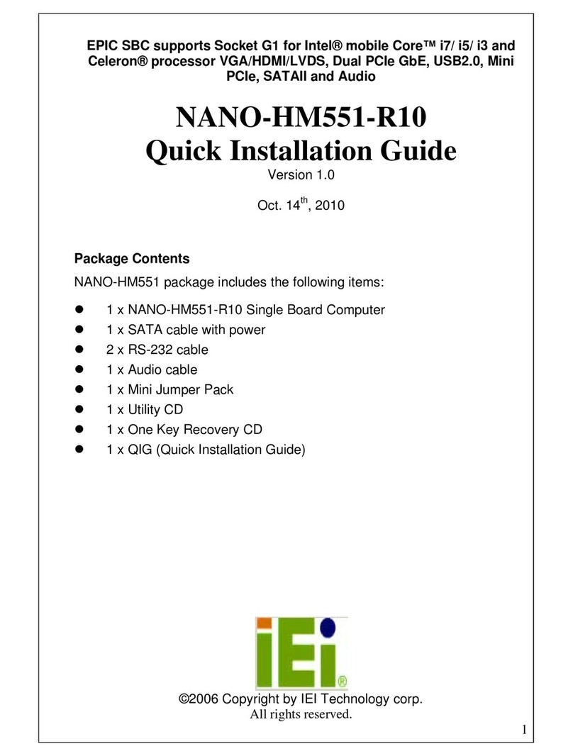 IEI Technology NANO-HM551-R10 User manual