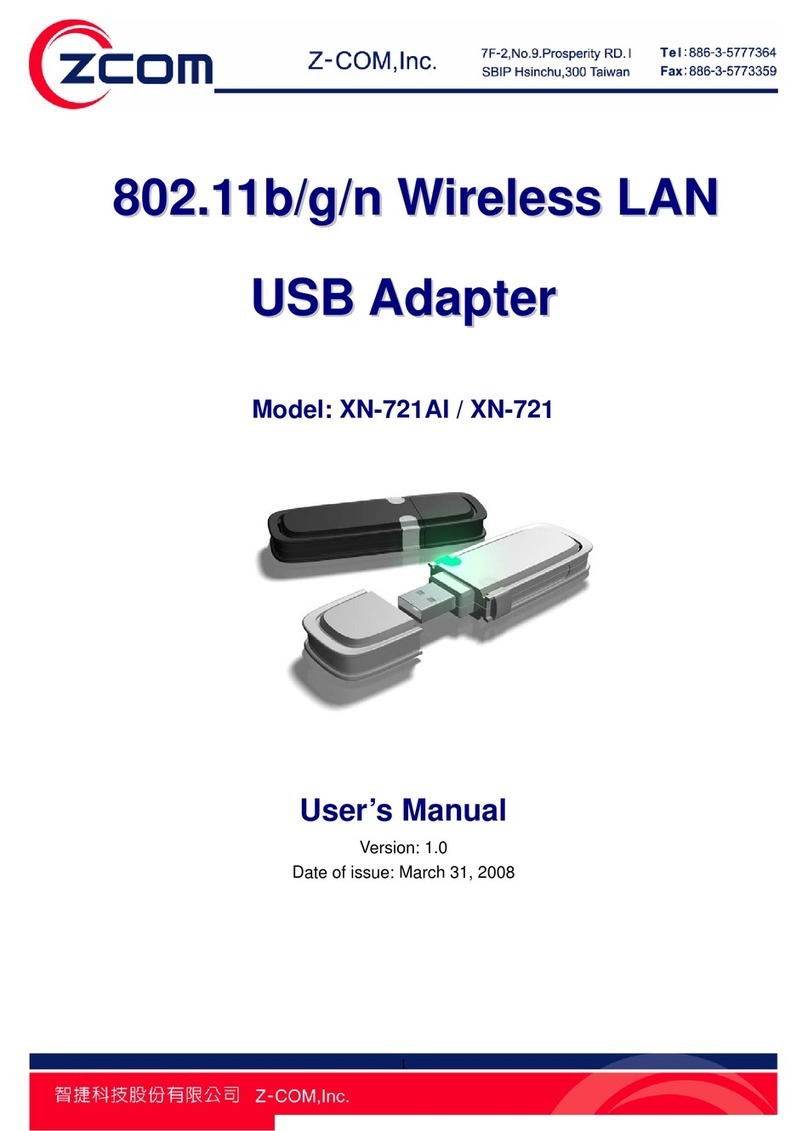 Zcom XN-721 user manual
