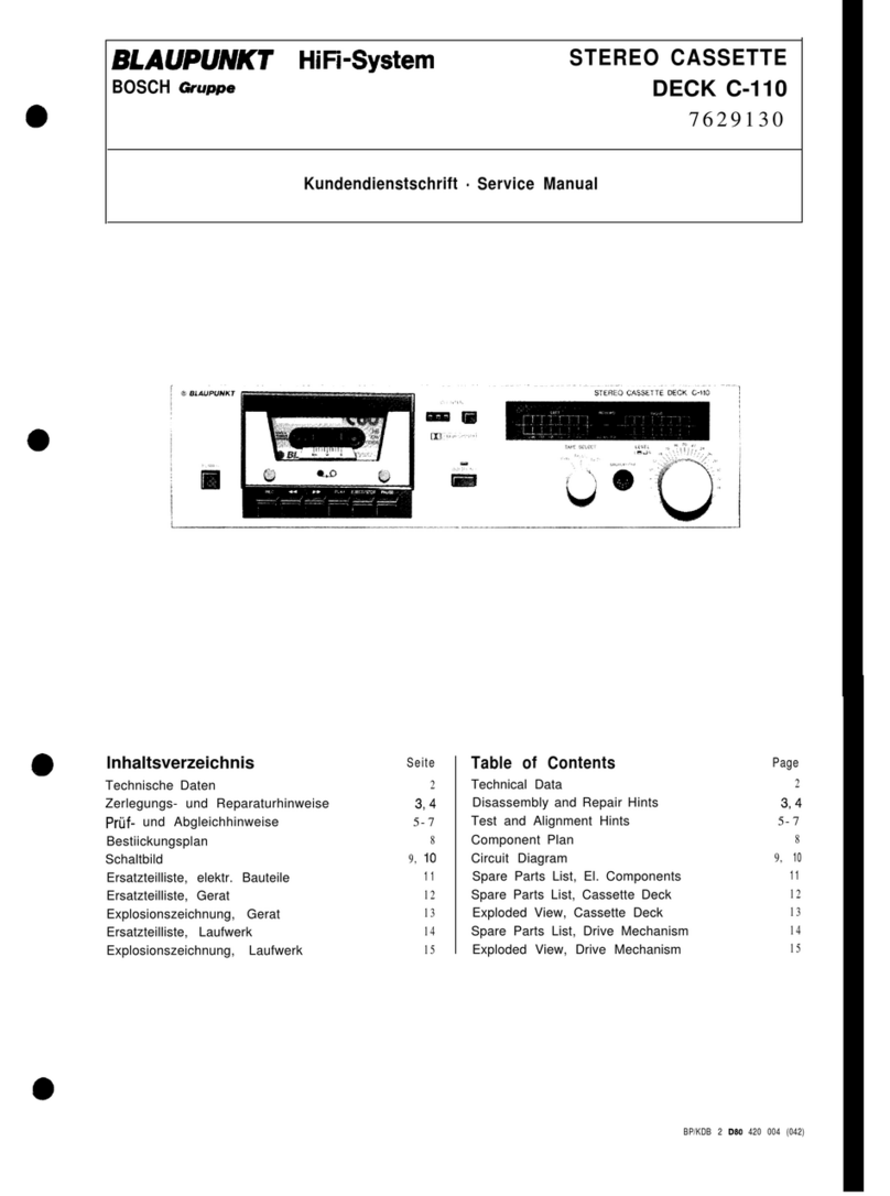 Blaupunkt C-110 Service manual