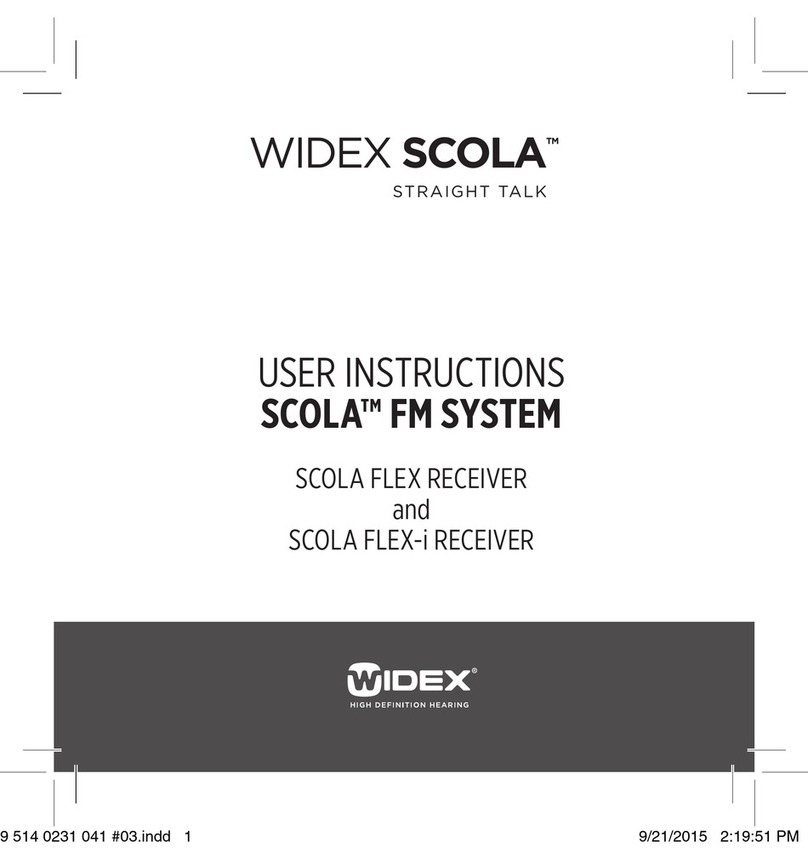 Widex SCOLA User instructions