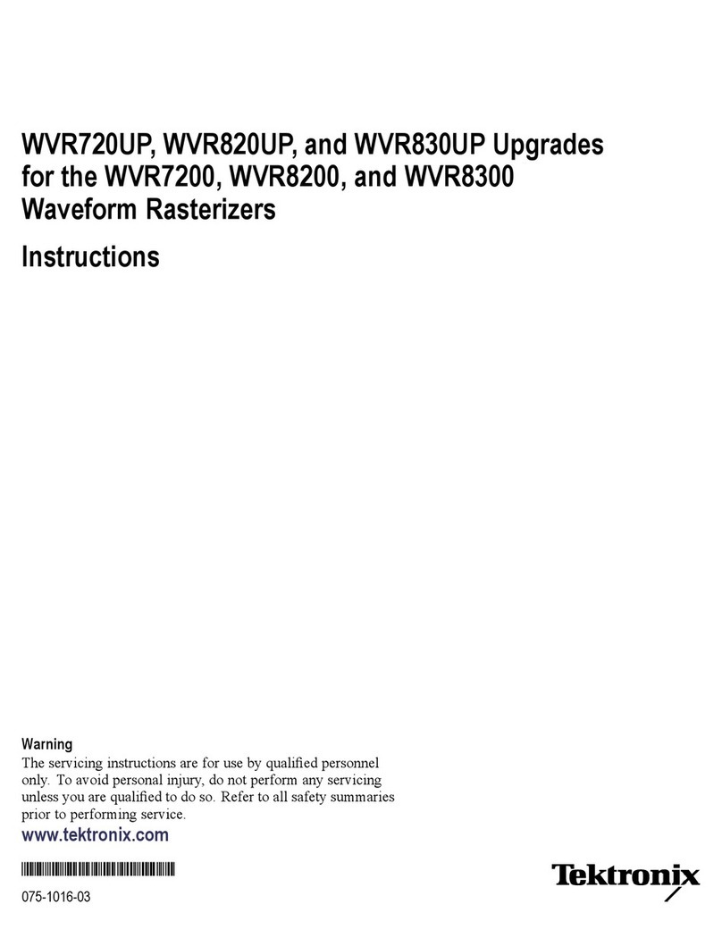 Tektronix WVR720UP User manual