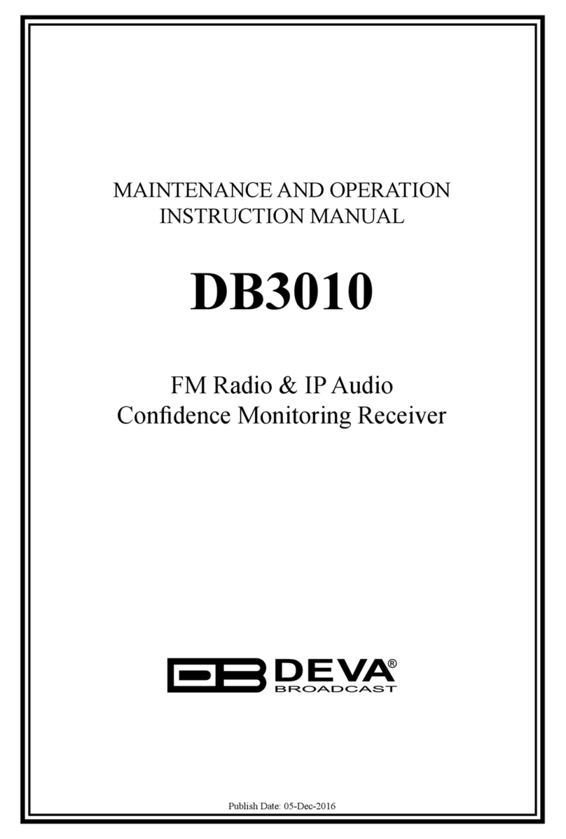 DEVA Broadcast DB3010 Operating and maintenance manual