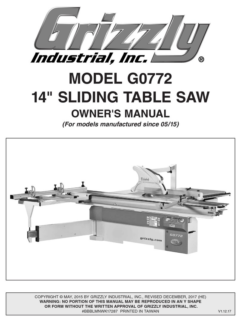 Grizzly G0772 owner's manual