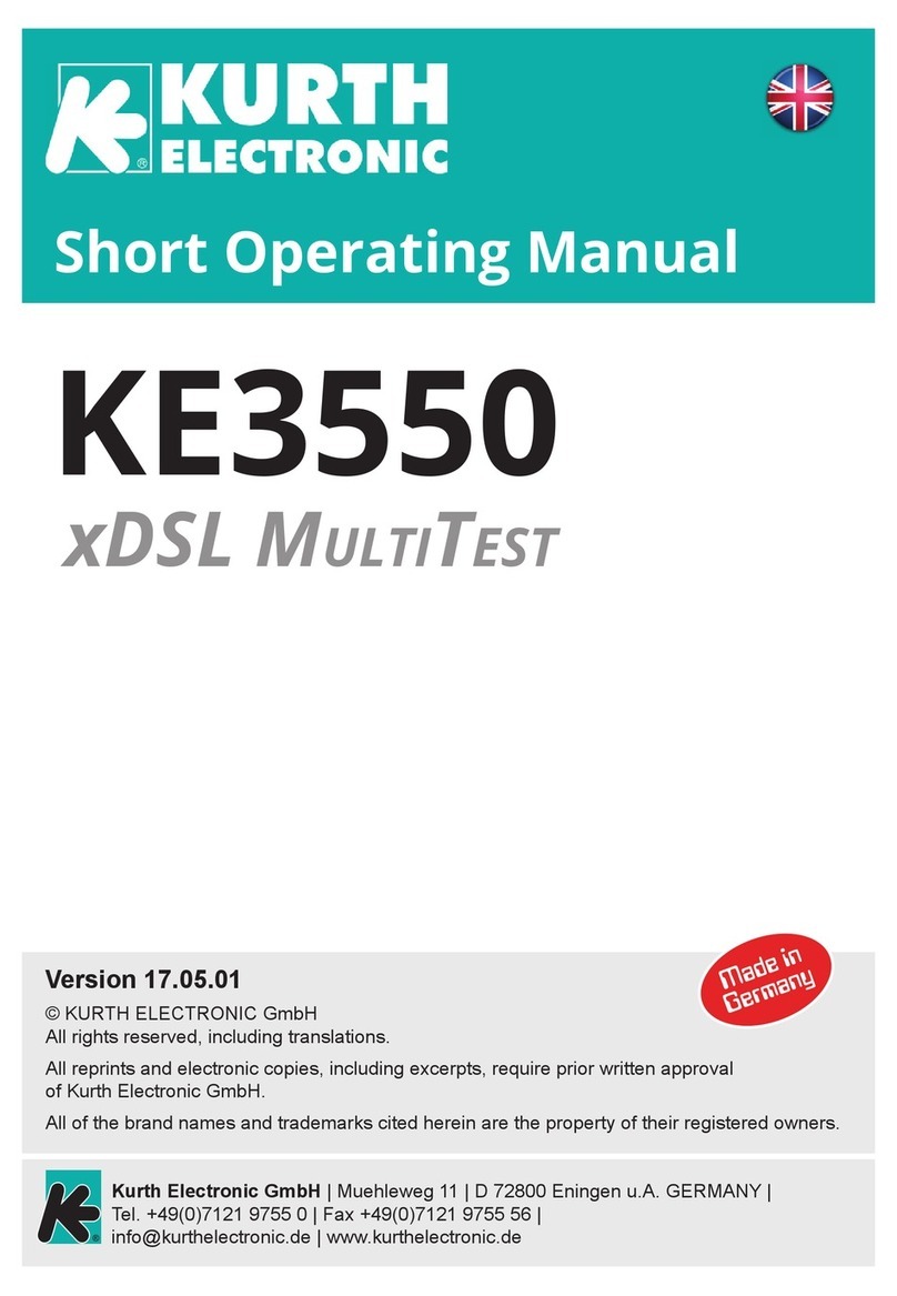 Kurth KE3550 operating manual