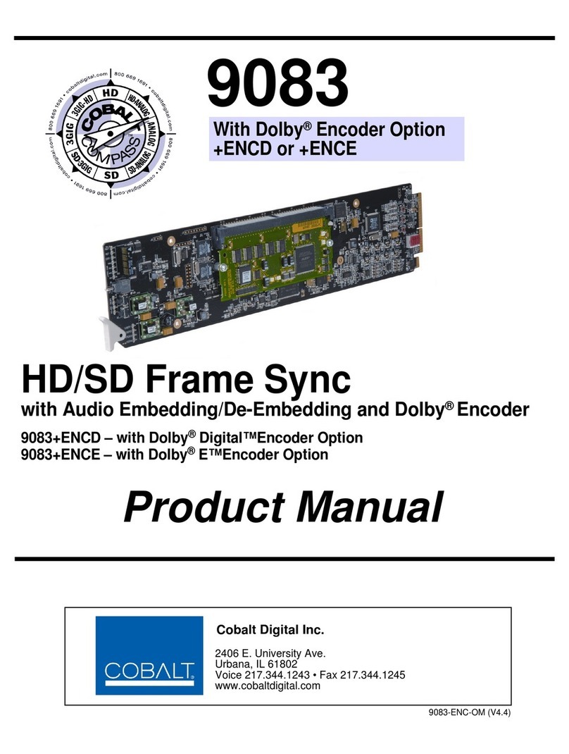 Cobalt Digital Inc 9083 product manual