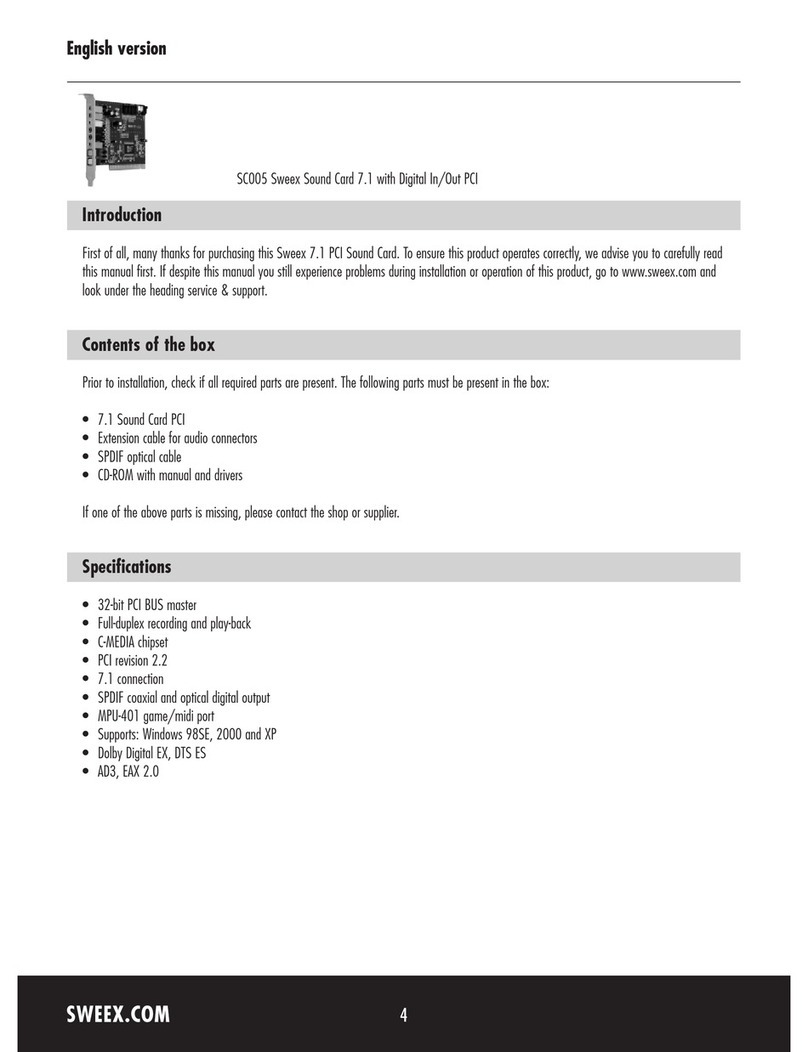 SWEEX SC005 user manual