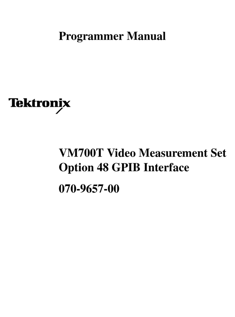 Tektronix VM700T Operating and maintenance manual Tektronix VM700T Operating and maintenance manual