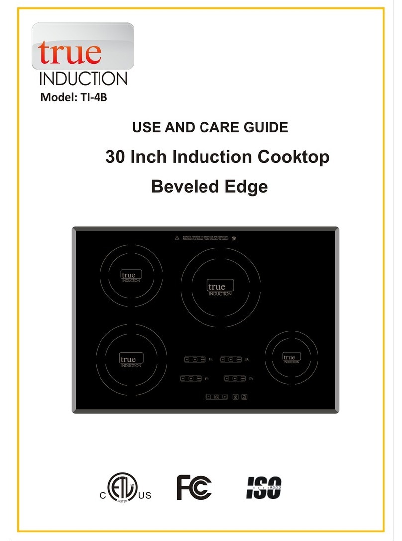 True Induction TI4B Use and care guide True Induction TI4B Use and care guide