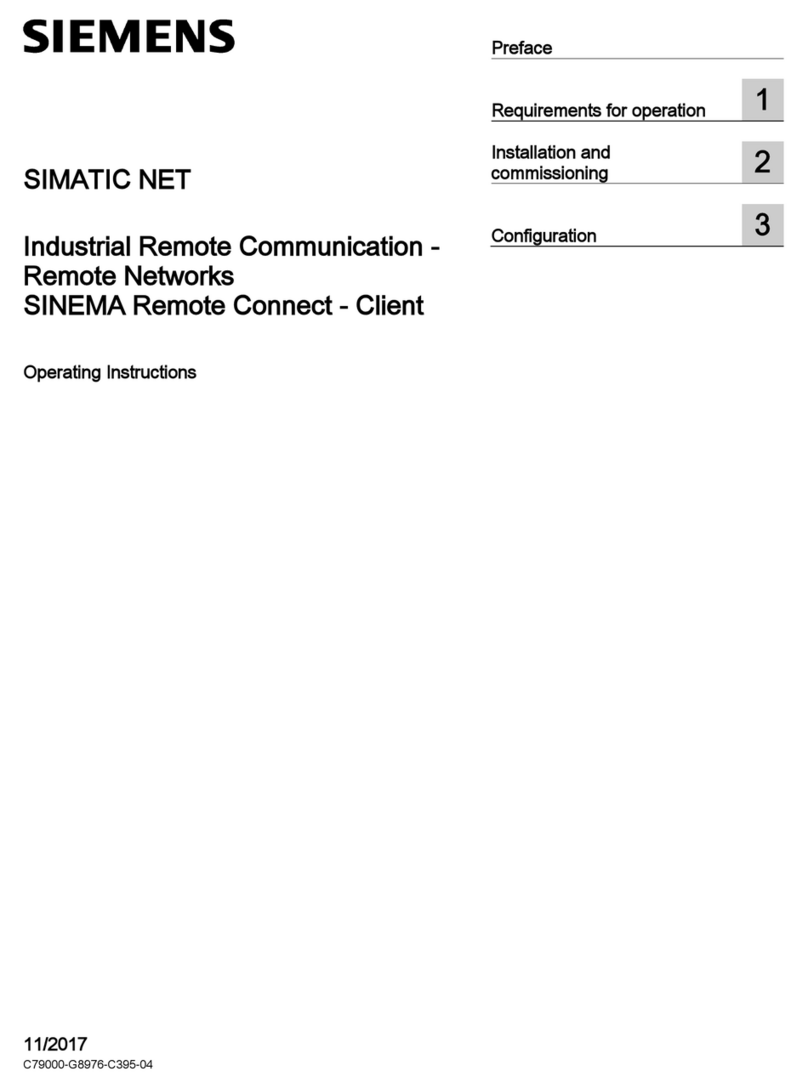 Siemens SIMATIC NET SINEMA User manual