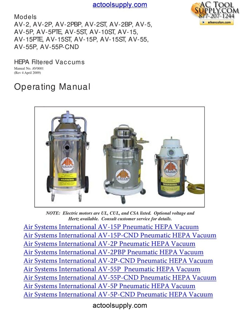 AIR SYSTEMS AV-2 operating manual