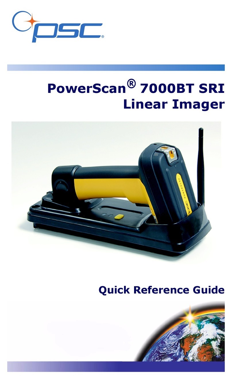 PSC PowerScan 7000BT SRI Quick reference guide