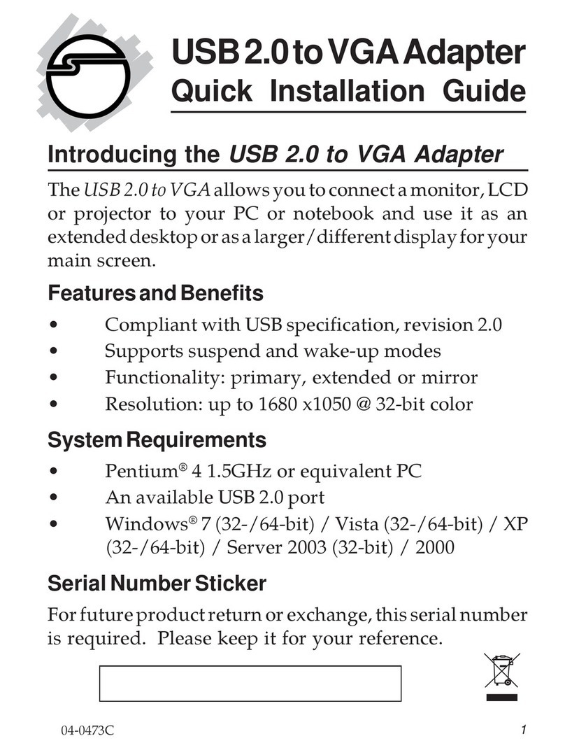 SIIG JU-000071-S1 Quick installation guide