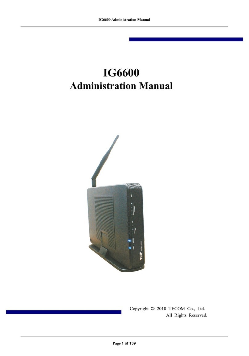 TECOM IG6600 Administration manual