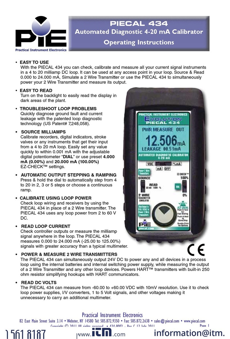 PIE PIECAL 434 User manual