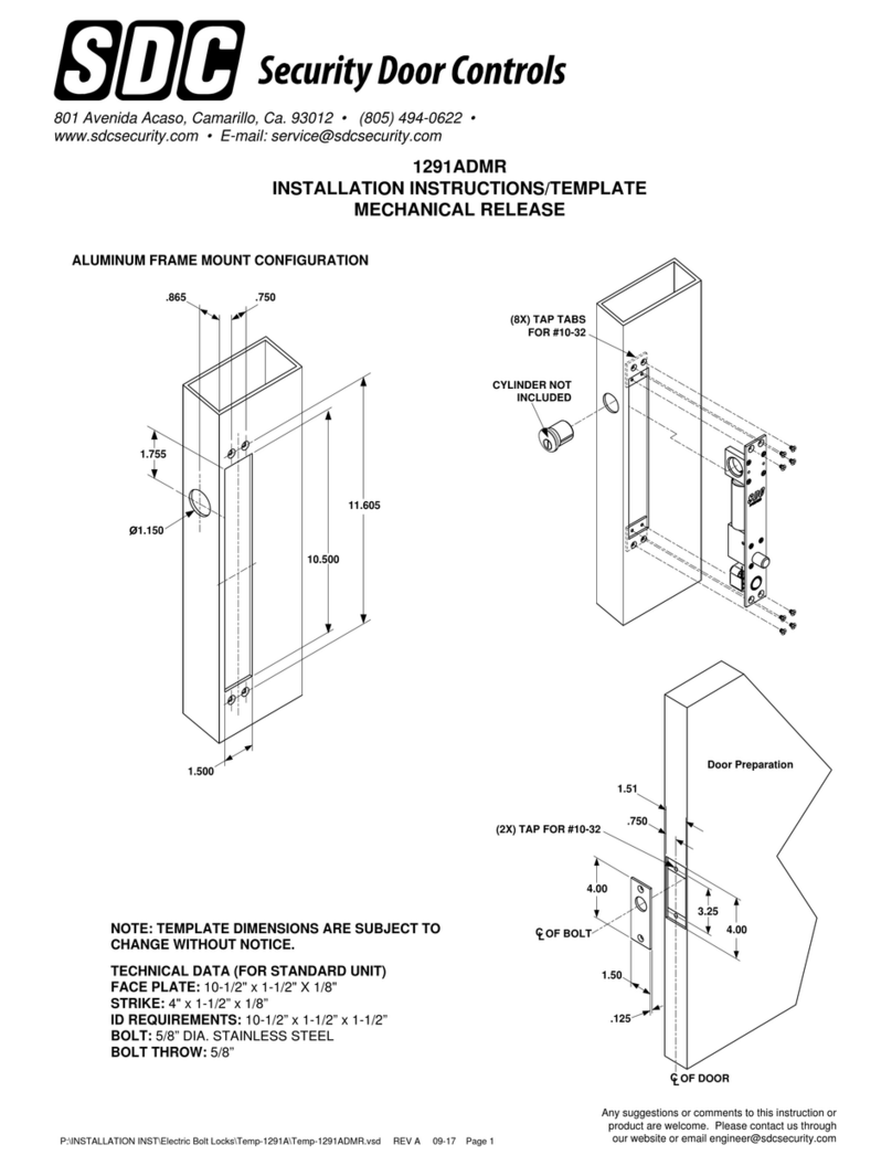 SDC 1291 ADMR Spacesaver installation instructions