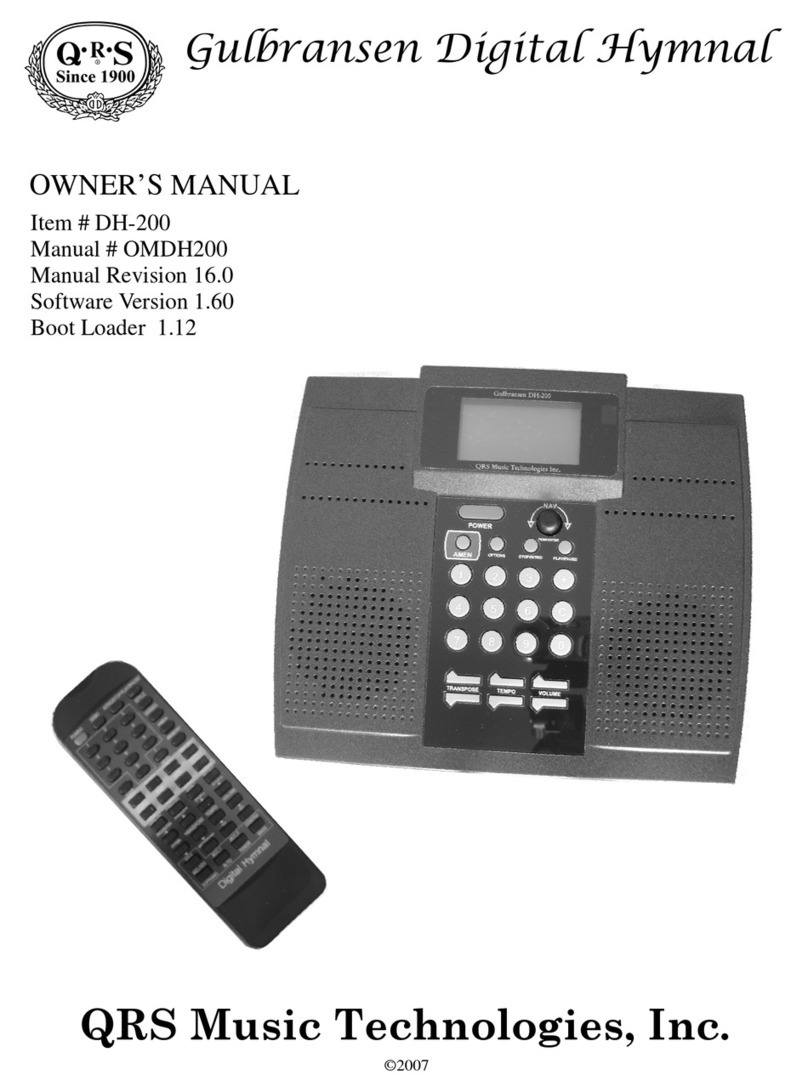 Gulbransen Digital Hymnal DH-200 User manual